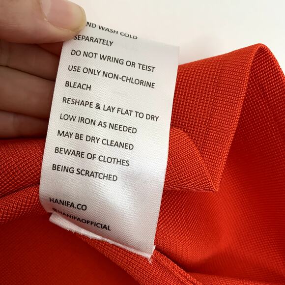 Hanifa Robyn Dress in Flame Red Two Piece Skirt Set Womens XS - Picture 15 of 16